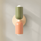 Isolde Capsule Wall Light with Round Backplate, size comparison