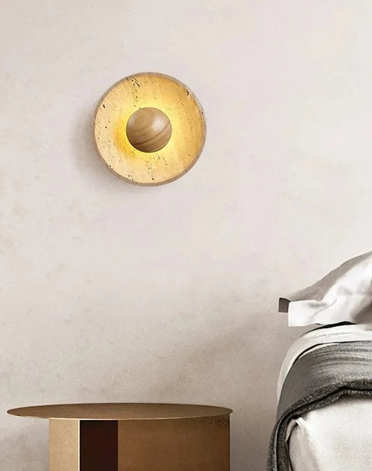 Vela Travertine Wall Sconce