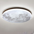 Sable Wood Flush Ceiling Light with Solid Trim
