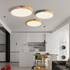 Marlowe Scandinavian Wood Flush Ceiling Light