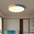 Marlowe Scandinavian Wood Flush Ceiling Light