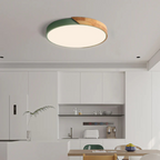 Marlowe Scandinavian Wood Flush Ceiling Light
