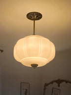 Ella Scallop Milk Glass Flush Mount Light