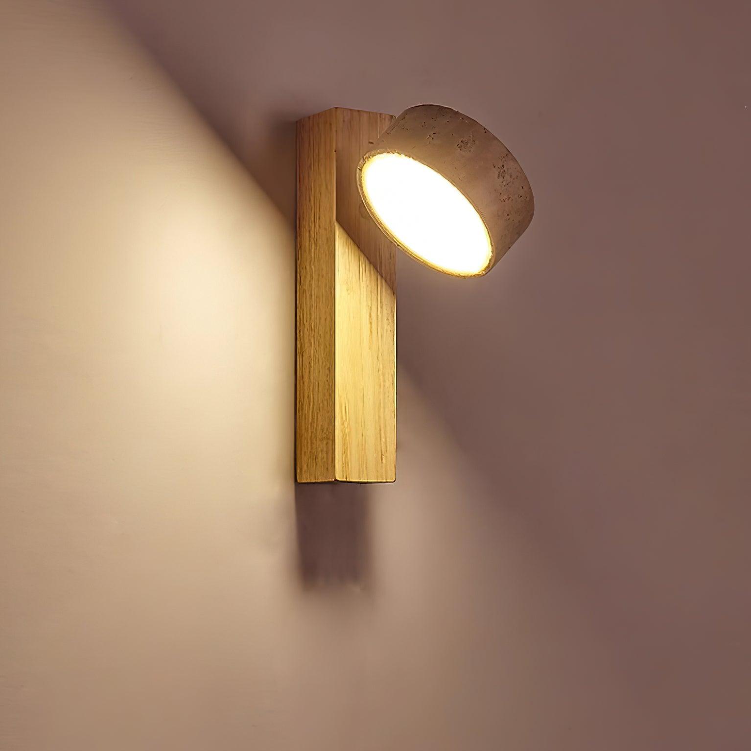 Jora Travertine Wood Wall Light