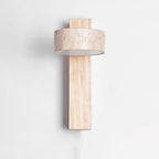 Jora Travertine Wood Wall Light
