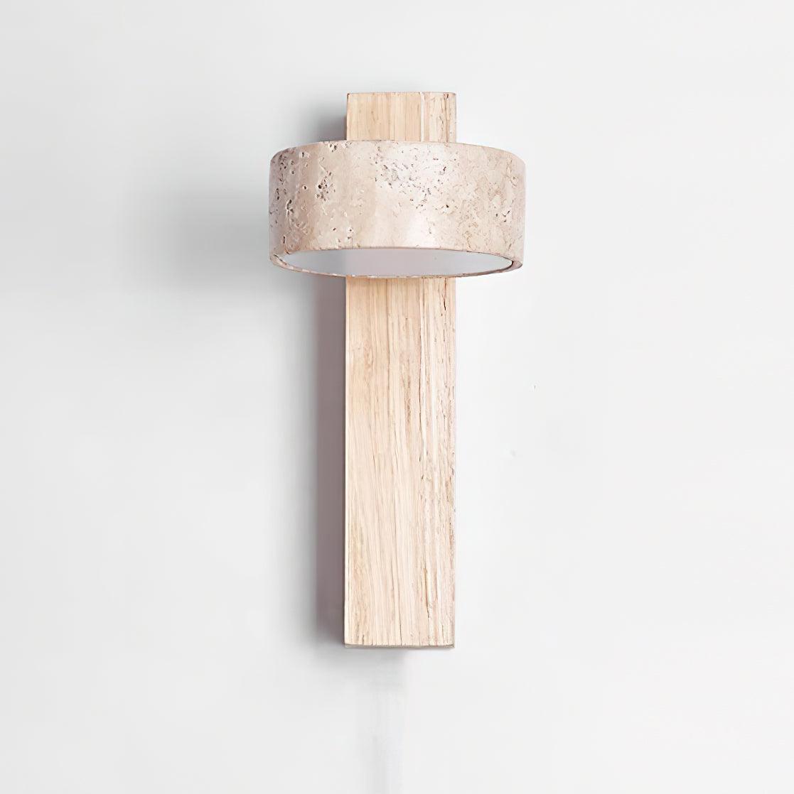 Jora Travertine Wood Wall Light