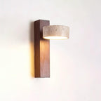 Jora Travertine Wood Wall Light