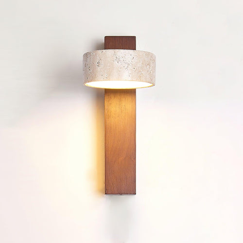 Jora Travertine Wood Wall Light