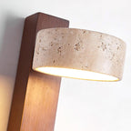 Jora Travertine Wood Wall Light