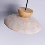 Terra Travertine Wood Pendant Light