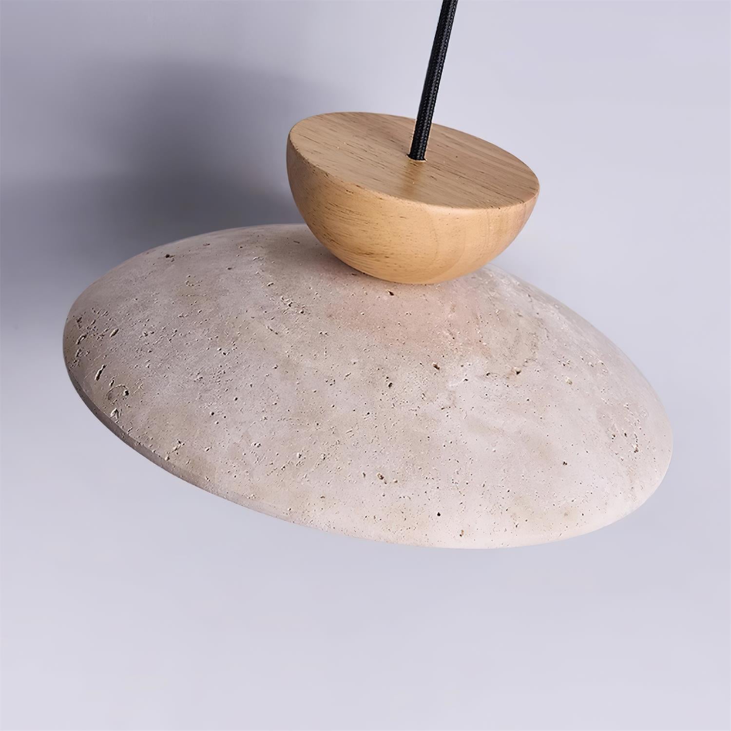 Terra Travertine Wood Pendant Light