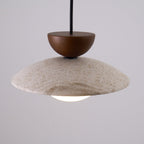 Terra Travertine Wood Pendant Light