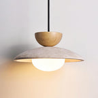 Terra Travertine Wood Pendant Light