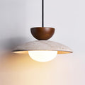 Terra Travertine Wood Pendant Light