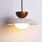 Terra Travertine Wood Pendant Light