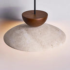 Terra Travertine Wood Pendant Light