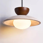 Terra Travertine Wood Pendant Light