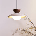 Terra Travertine Wood Pendant Light