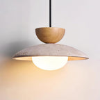 Terra Travertine Wood Pendant Light
