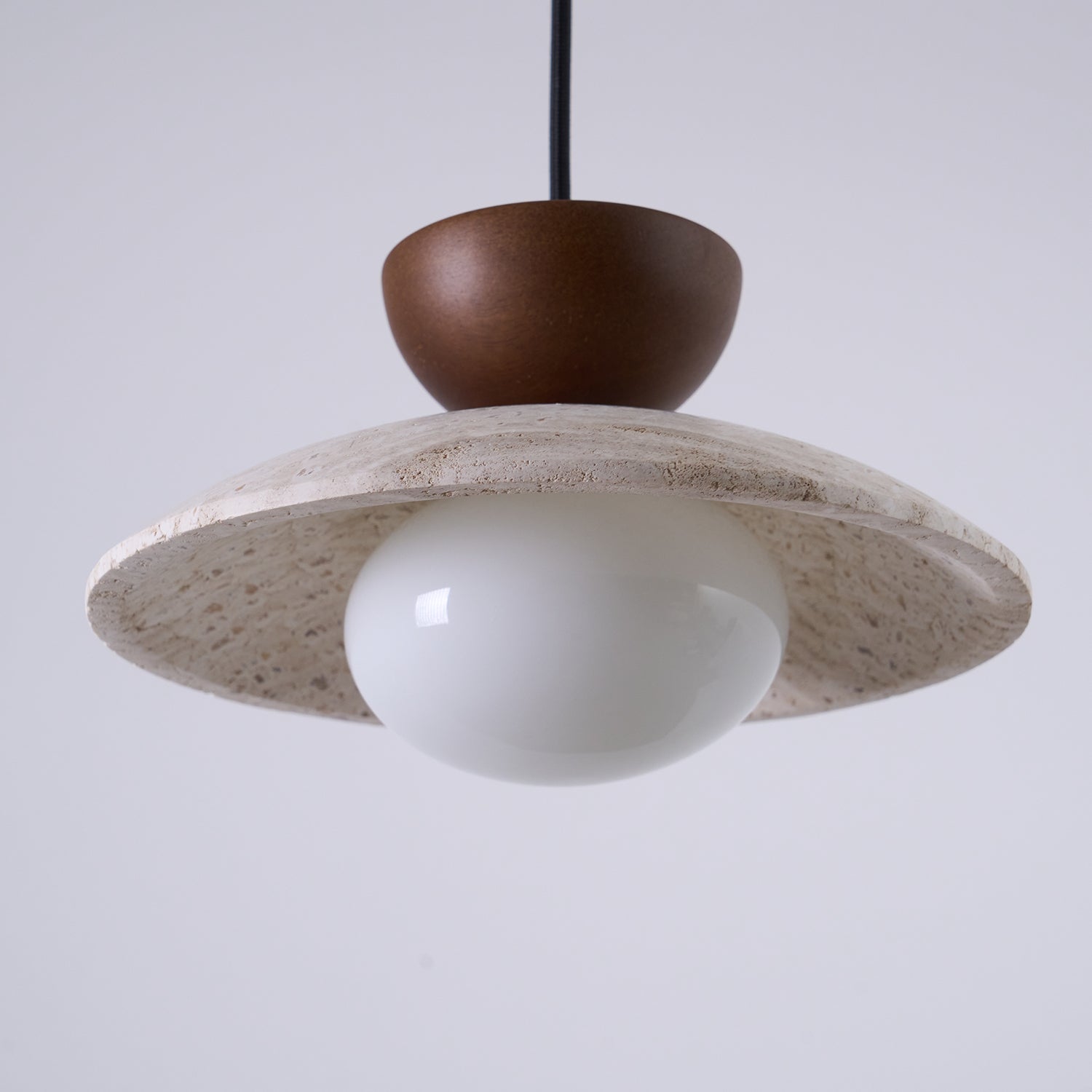 Terra Travertine Wood Pendant Light