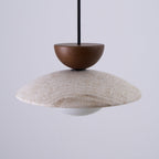 Terra Travertine Wood Pendant Light