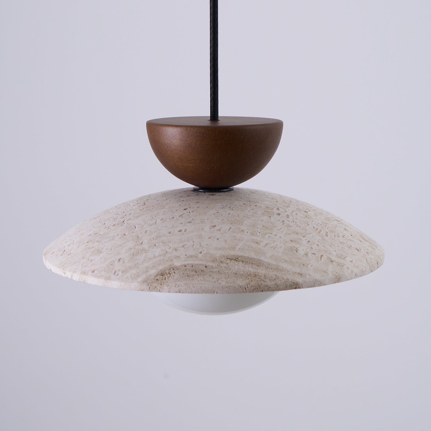 Terra Travertine Wood Pendant Light