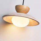 Terra Travertine Wood Pendant Light
