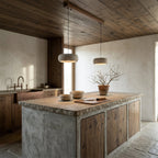 Terra Travertine Drum Pendant Lamp