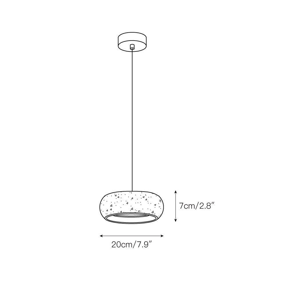 Terra Travertine Drum Pendant Lamp