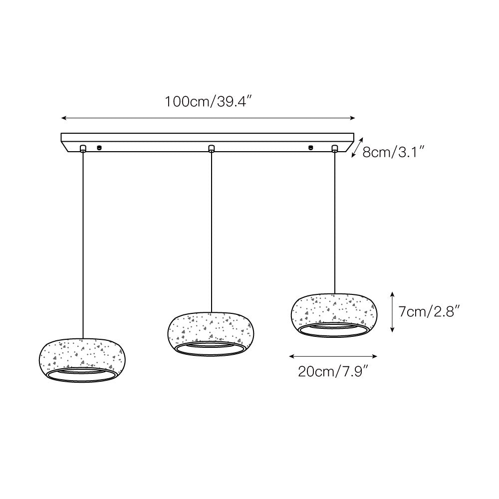 Terra Travertine Drum Pendant Lamp