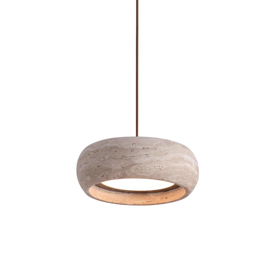 Terra Travertine Drum Pendant Lamp
