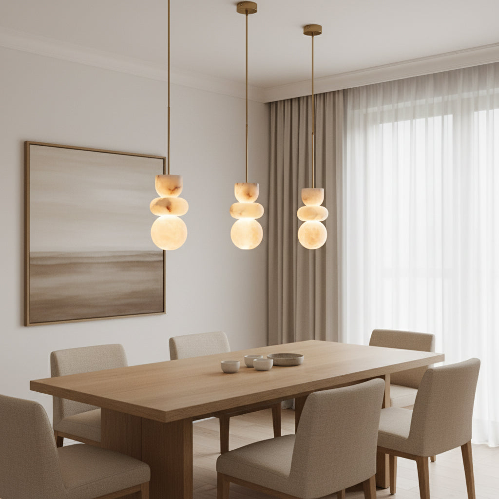 Savana Alabaster Totem Pendant Lamp