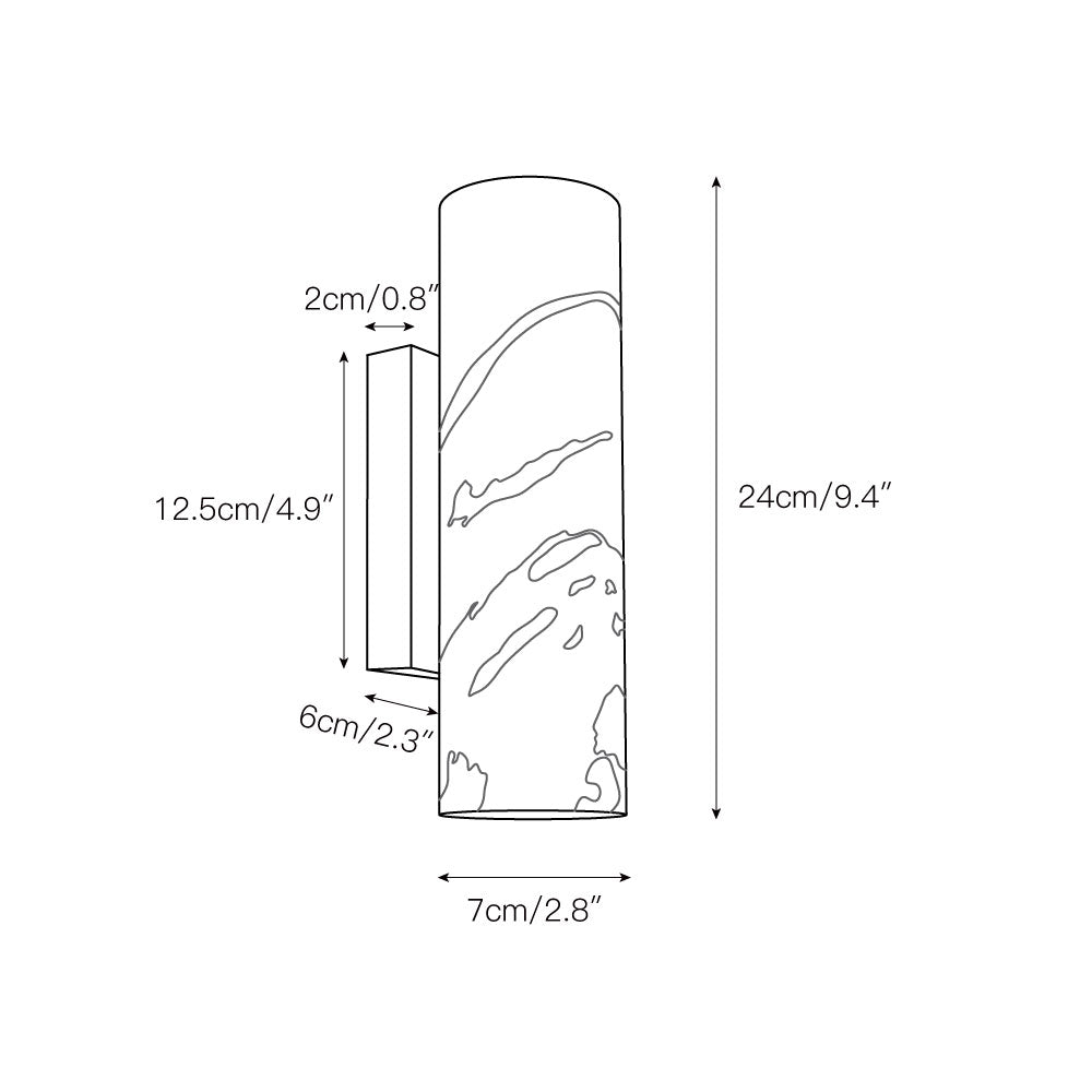 Lira Tubular Marble Wall Lamp