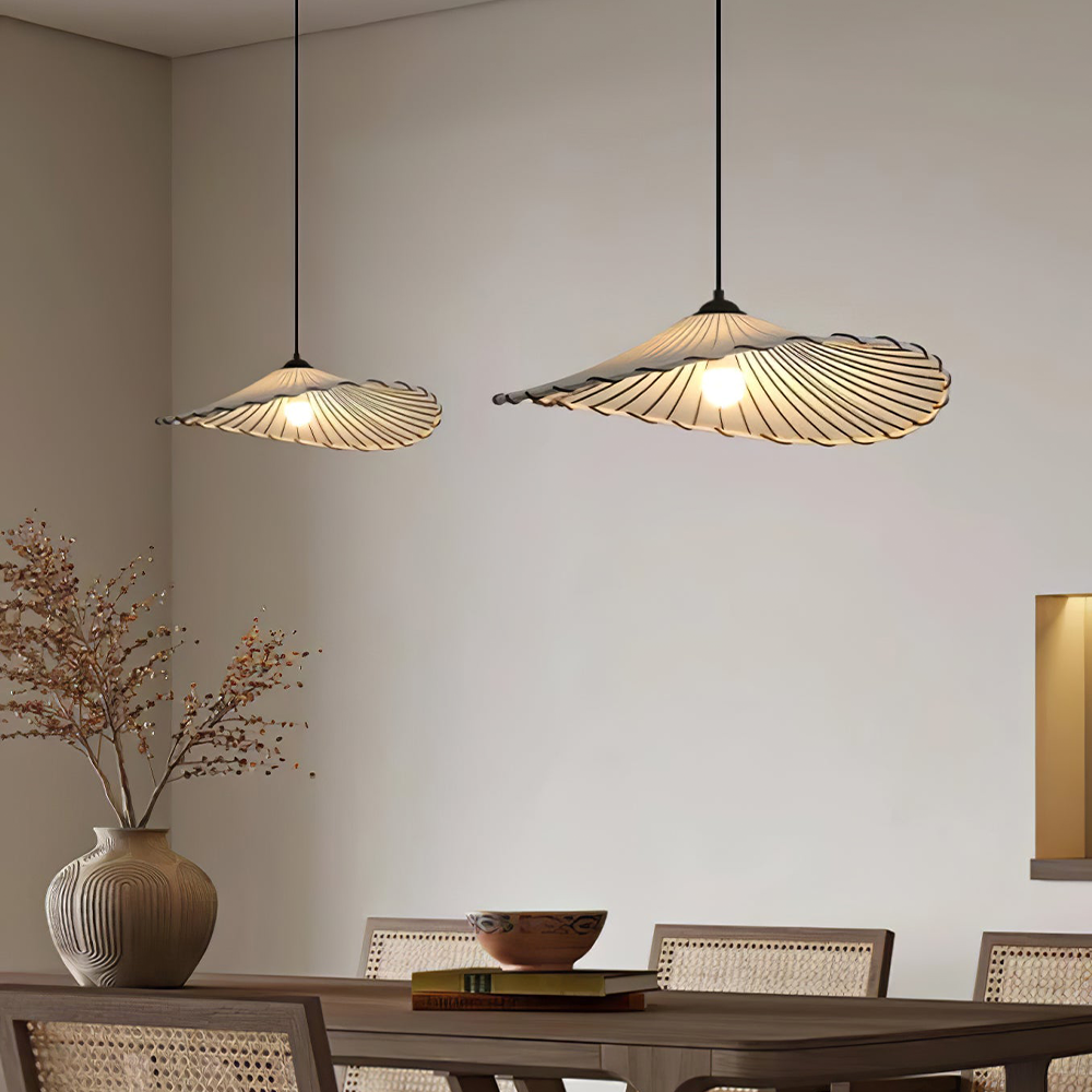 Maru Lotus Leaf Fabric Pendant Ceiling Lamp