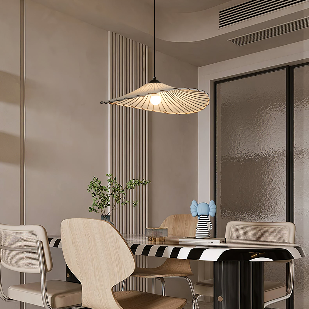Maru Lotus Leaf Fabric Pendant Ceiling Lamp