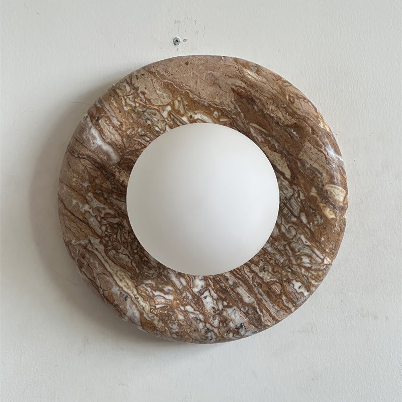 Oro Beige Marble Wall Sconce Light