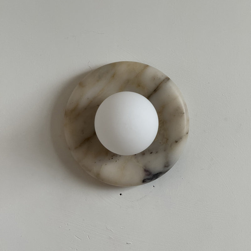Oro Beige Marble Wall Sconce Light