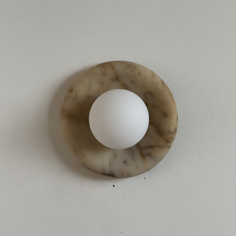 Oro Beige Marble Wall Sconce Light