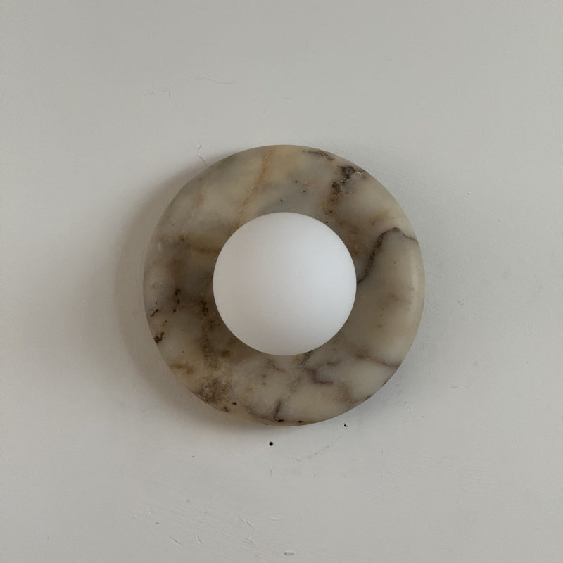 Oro Beige Marble Wall Sconce Light