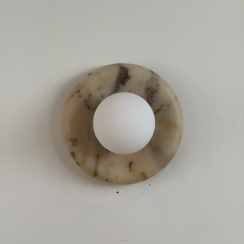 Oro Beige Marble Wall Sconce Light