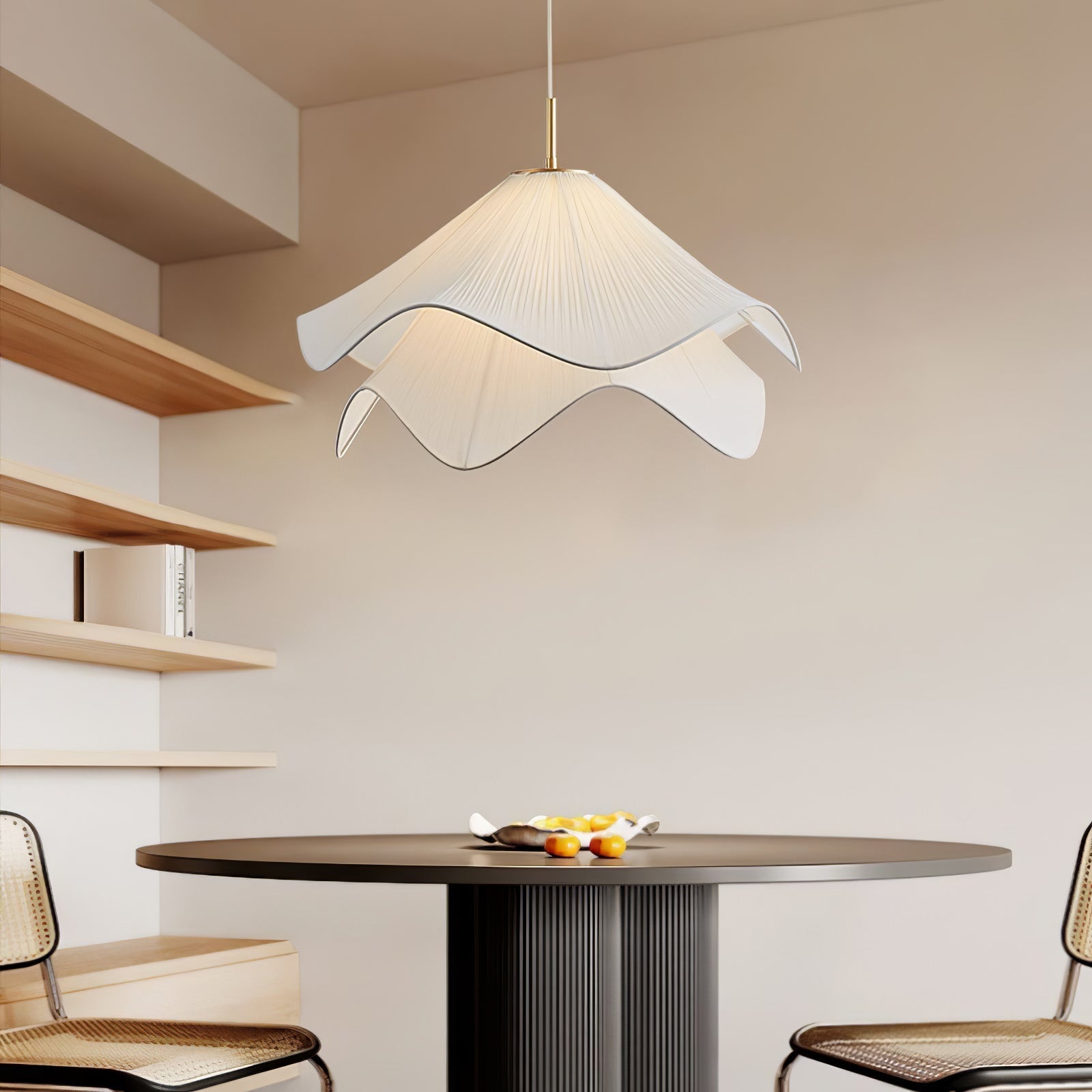 Aria Ethereal Bloom Floral Fabric Pendant Light