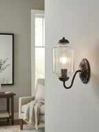 Ella Vintage Milk Glass Wall Sconce
