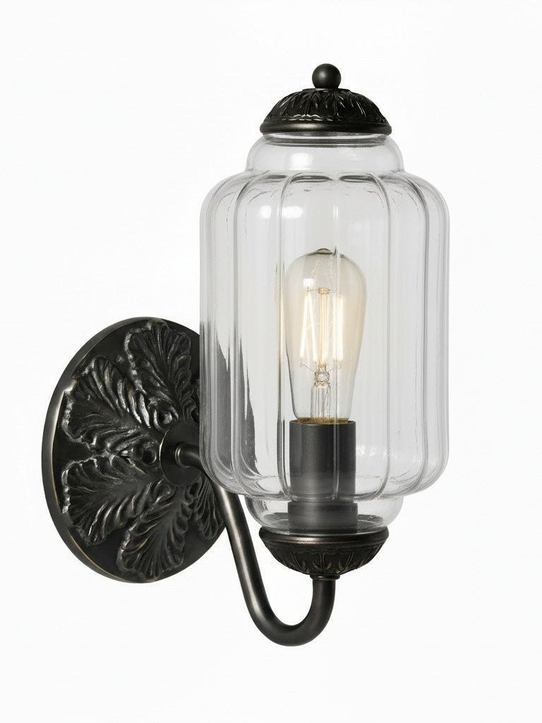 Ella Vintage Milk Glass Wall Sconce