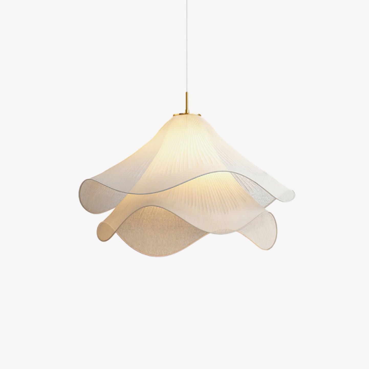 Aria Ethereal Bloom Floral Fabric Pendant Light