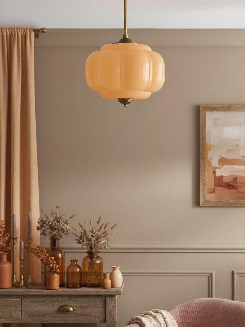 Ella Scallop Milk Glass Flush Mount Light