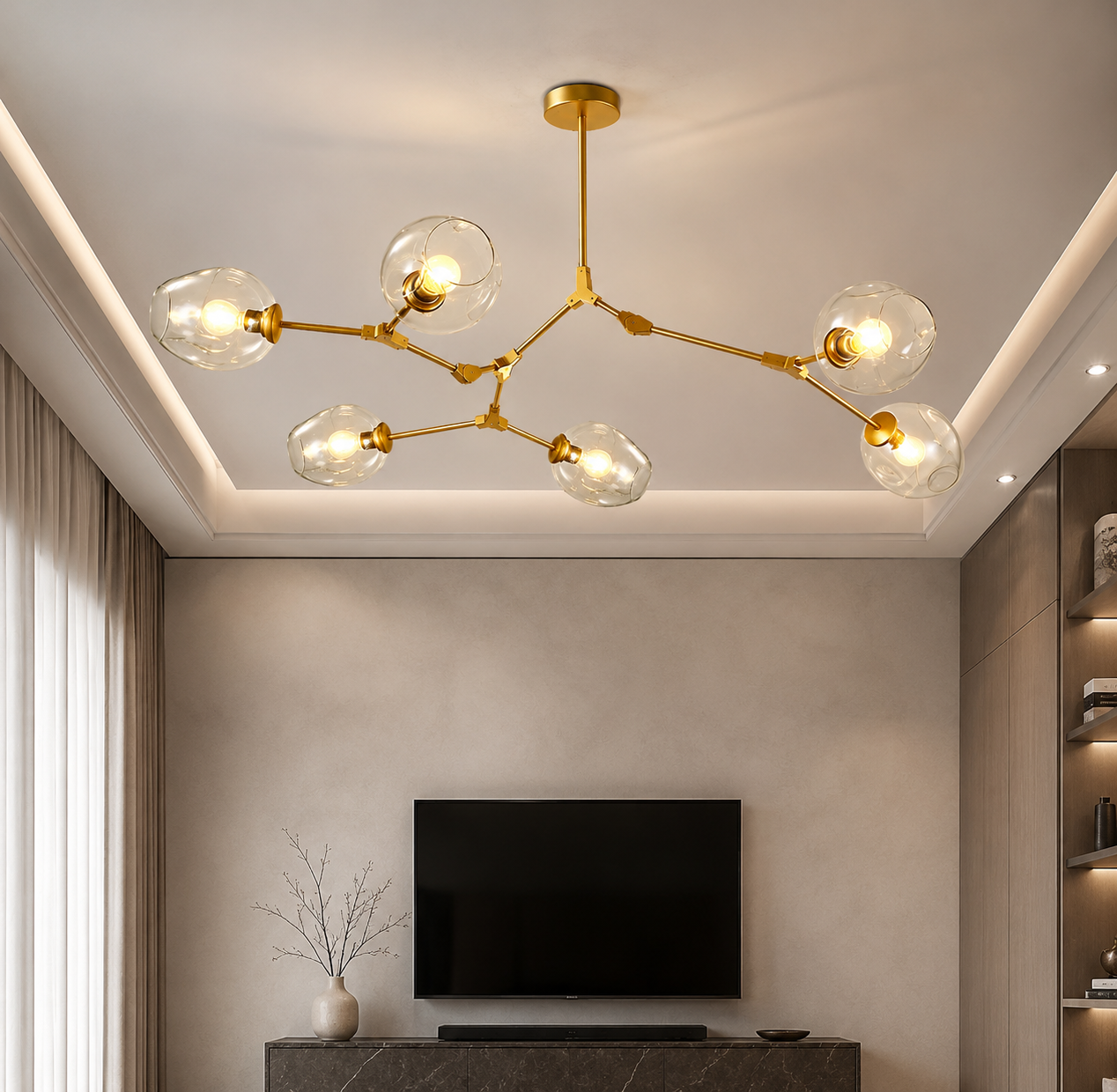 Aurelia Modern Brass Pendant Light