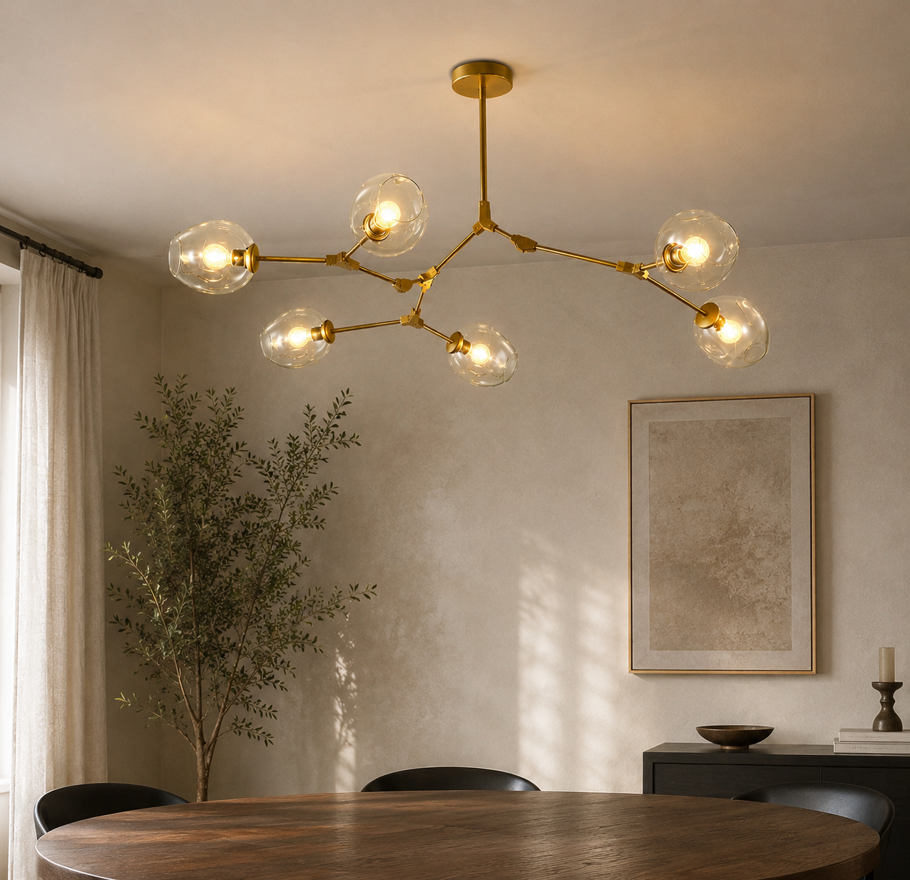 Aurelia Modern Brass Pendant Light