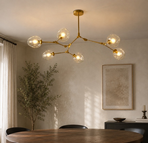 Aurelia Modern Brass Pendant Light