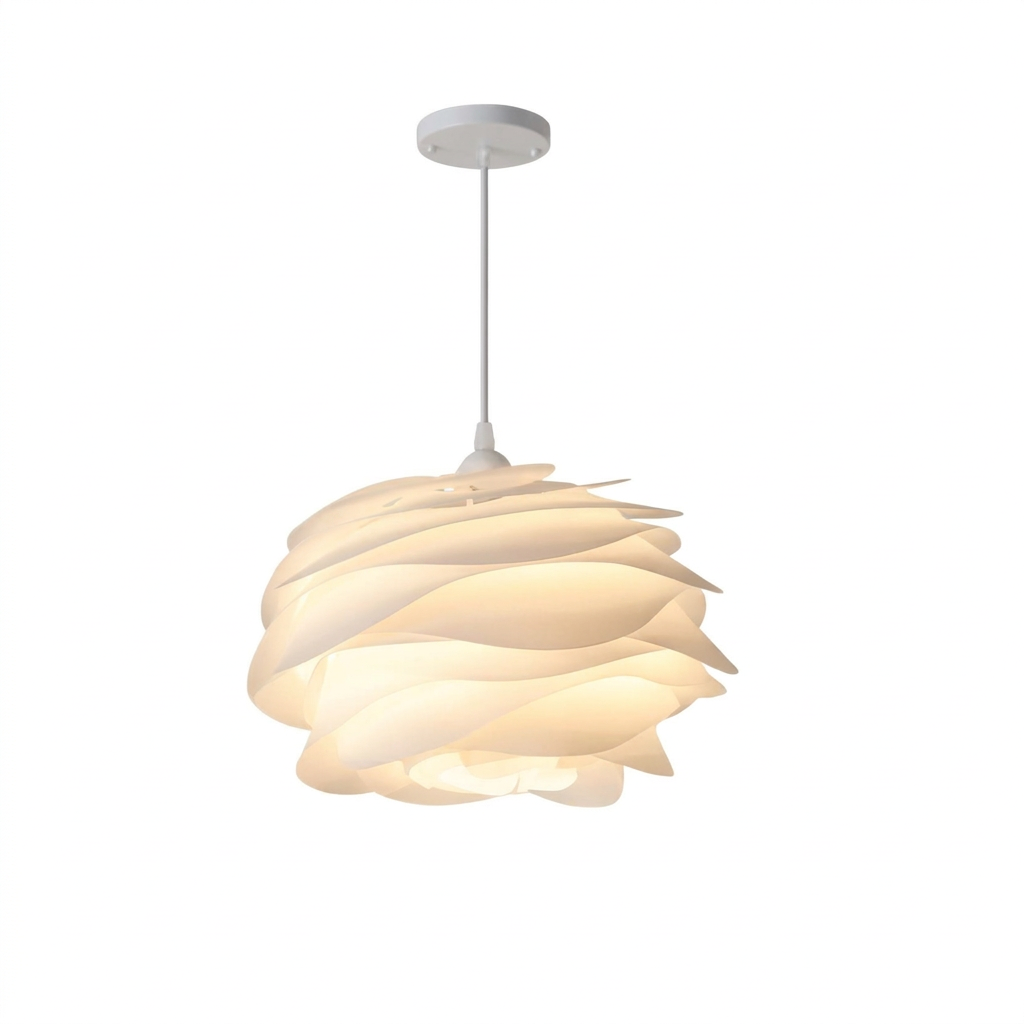 Kana Lotus Bloom Pendant Light - pure white studio