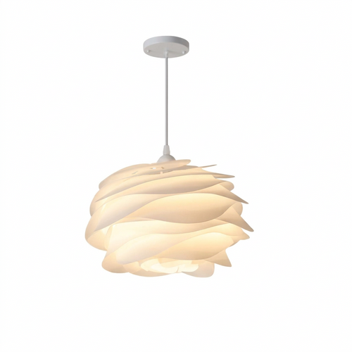 Kana Lotus Bloom Pendant Light - pure white studio